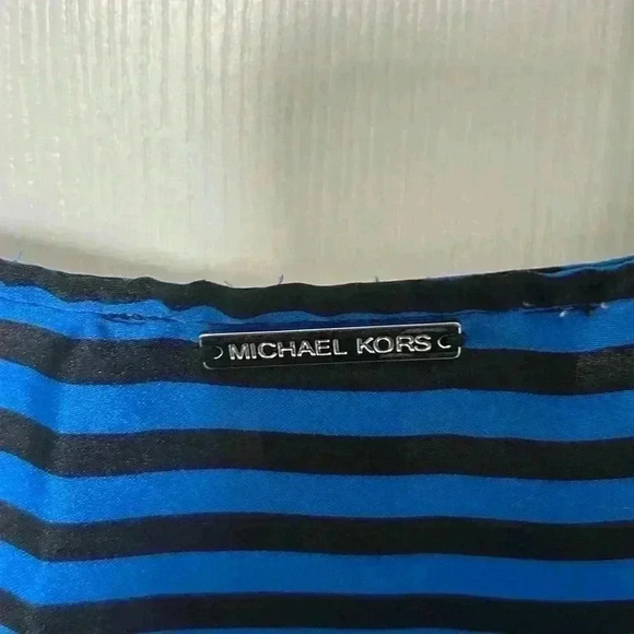 Michael KORS Blue and black sleeveless striped tank size large - Picture 4 of 5